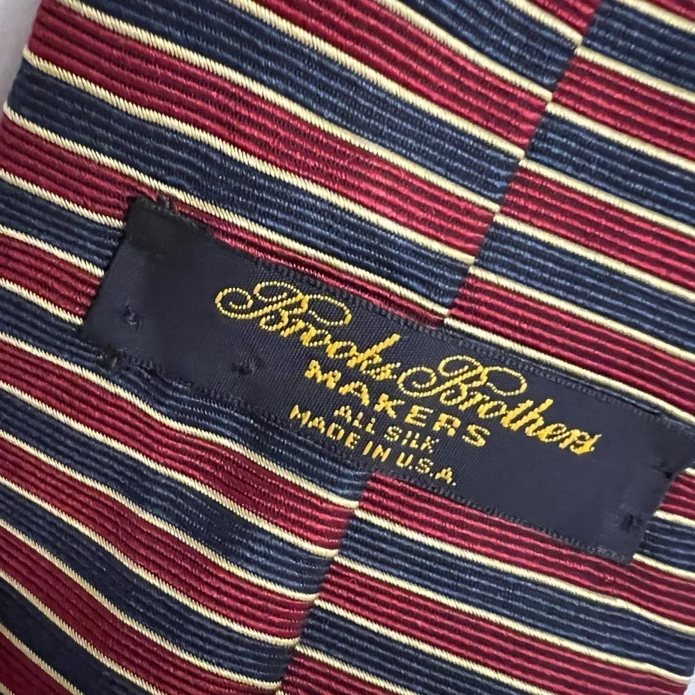 Brooks Brothers Blue & Red Stripe Silk Tie